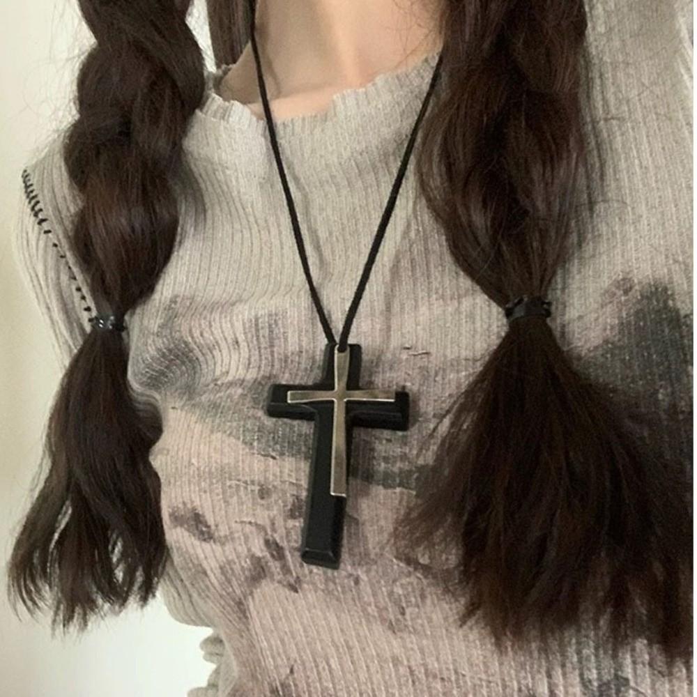 Unisex Design Rope Choker Chain Handmade Rear View Mirror Charm  Necklace For Men Women