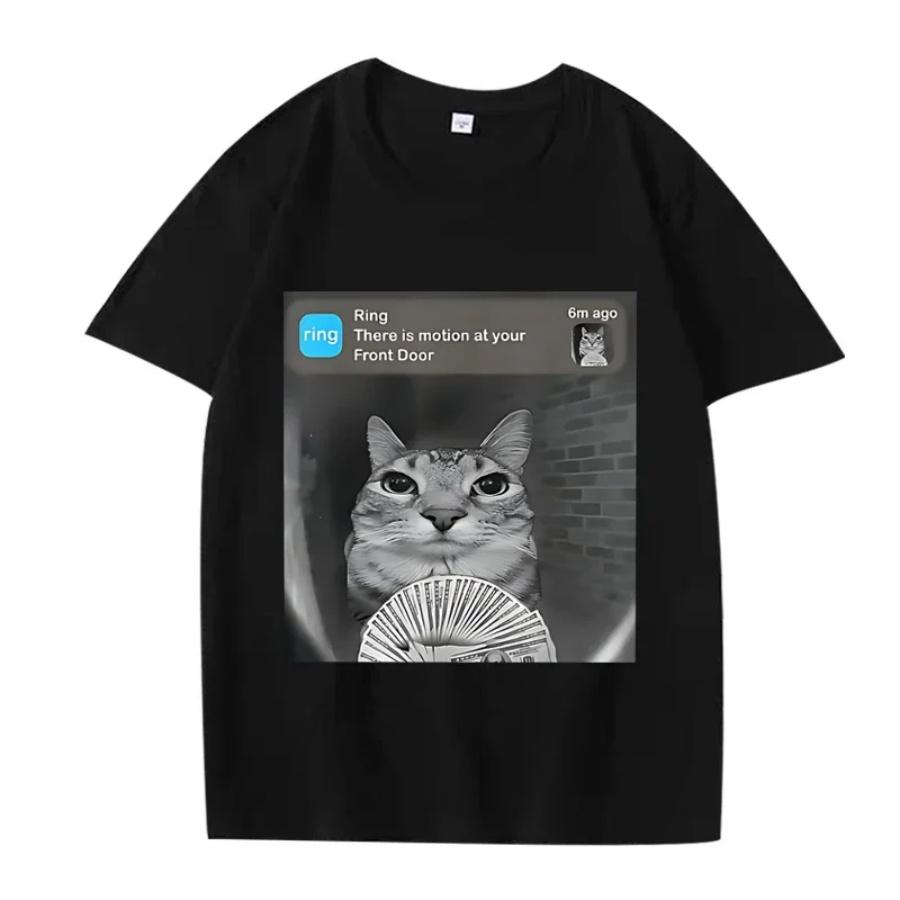 

Women s Funny Silly Cat T-shirt Short Sleeve Summer Women s Tops Graphic T Shirts Vintage Summer Streetwear Fashion Harajuku XXXXXL чорний
