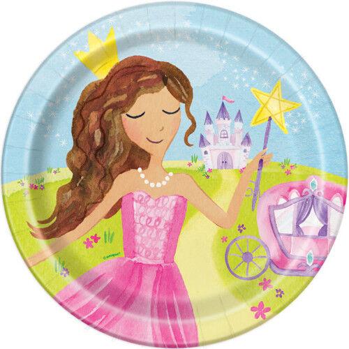 Unique Party Fairy Princess middagstallerken (Pakke med 8)