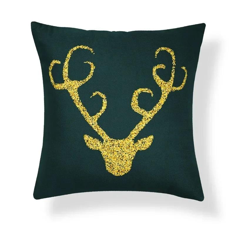 Retro Ethnic Style Art Pattern Light Luxury Gold Bedroom Living Room Sofa Seat Decorative Cushion Cover Geometric Pillowcase