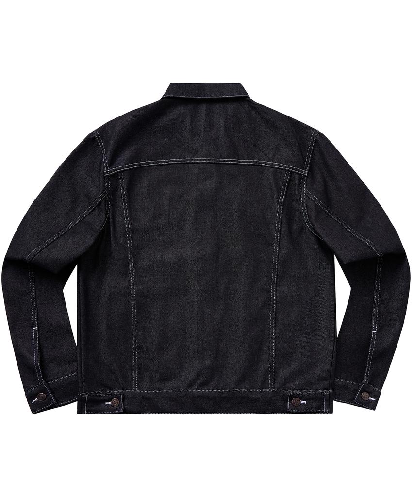 Laugher [Non-Faded] Trucker Denim Jacket - Black