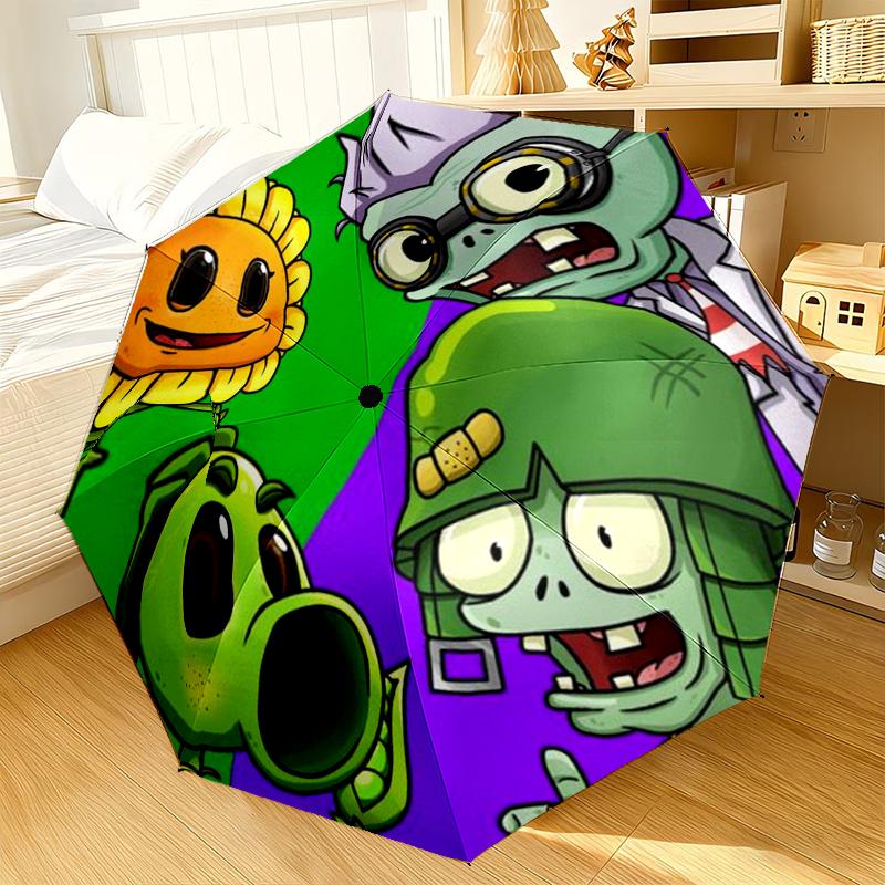 Vibrant Battle Zombies Umbrella 8-Frame for Travel, camping, Casual Lightweight Portable Umbrella, Essential for every family Holidays Gift