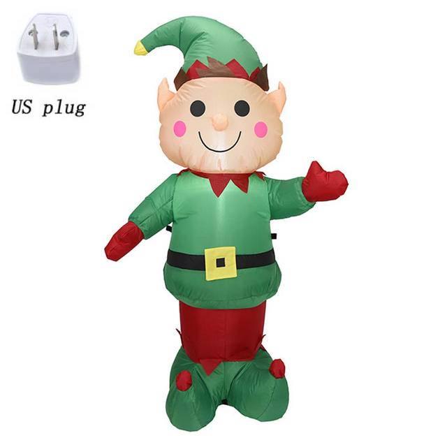 Illuminated Christmas Iatable Elf Christmas Elf Iatable Yard Decor Santa Helper Elf Figure Character Christmas Decoration Gift