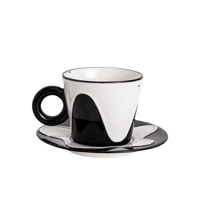 Wutuo Wave Pattern Ceramic Coffee Cup Set