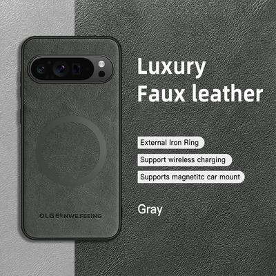 Classic Leather Wireless Charging For Magsafe Magnetic Case For Google Pixel 10 Pro XL Pixel10 Pro XL 5G Soft Back Cover