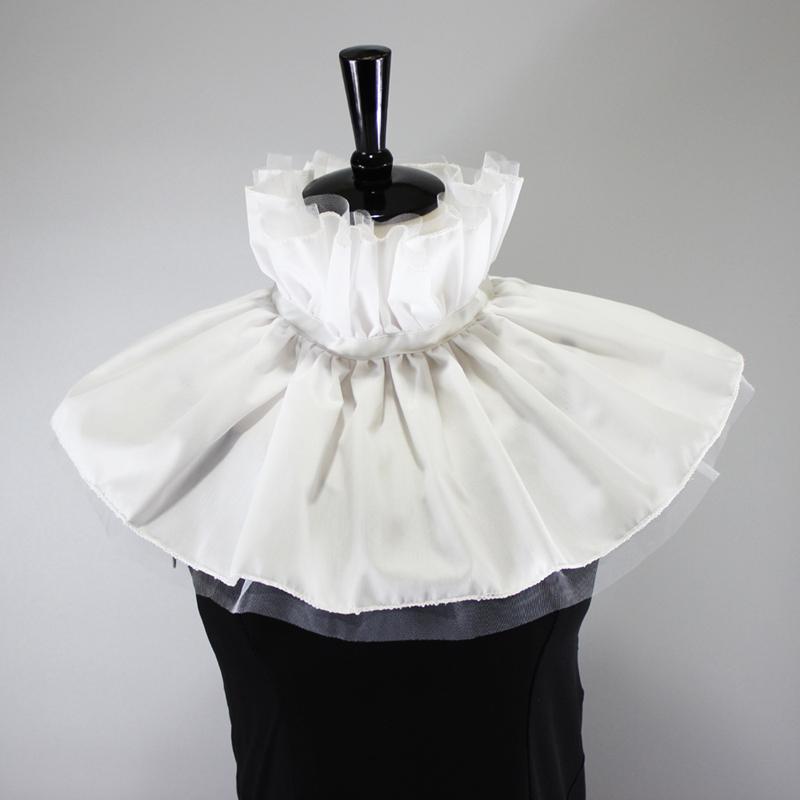 Clown Mesh Detachable False Collar Exaggerated Tulle  Decorative Ruff Neck Collar Cape Cosplay Costume Collar