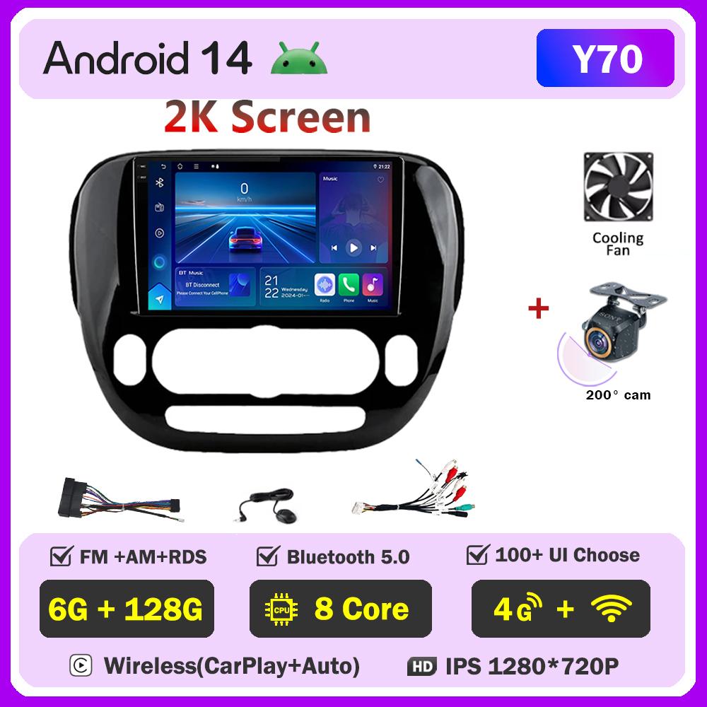 For KIA Soul 2013-2019 Car Radio Player Car Carplay Screen Autoradio Mirror Link Car Intelligent Systems Touch Screen AutoMotive