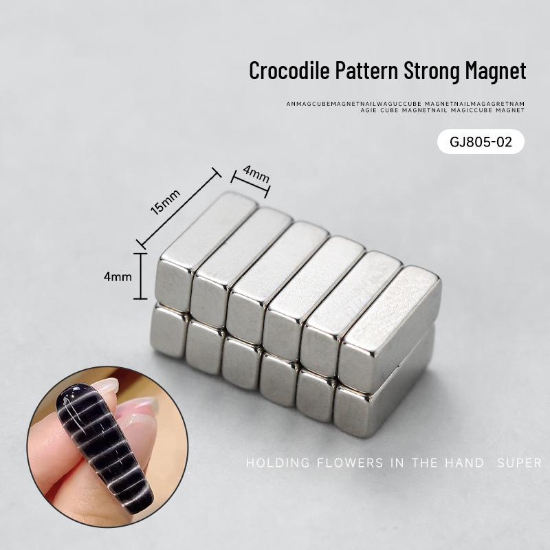 

Инструмент для магнитных гель-лаков Кошачий глаз - Сильный магнит с узором крокодила и змеи для нейл-арта