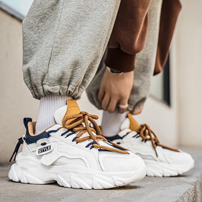 New Fashion New Men's Fashion Casual Low Top Sports Shoes Students Thick Sole Comfortable Sneakers Boys Male Classic Breathable Basketball Shoes