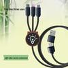 Eco-friendly Biodegradable Bamboo Fast Charging 6-in-1 Data Cable with Customizable Logo