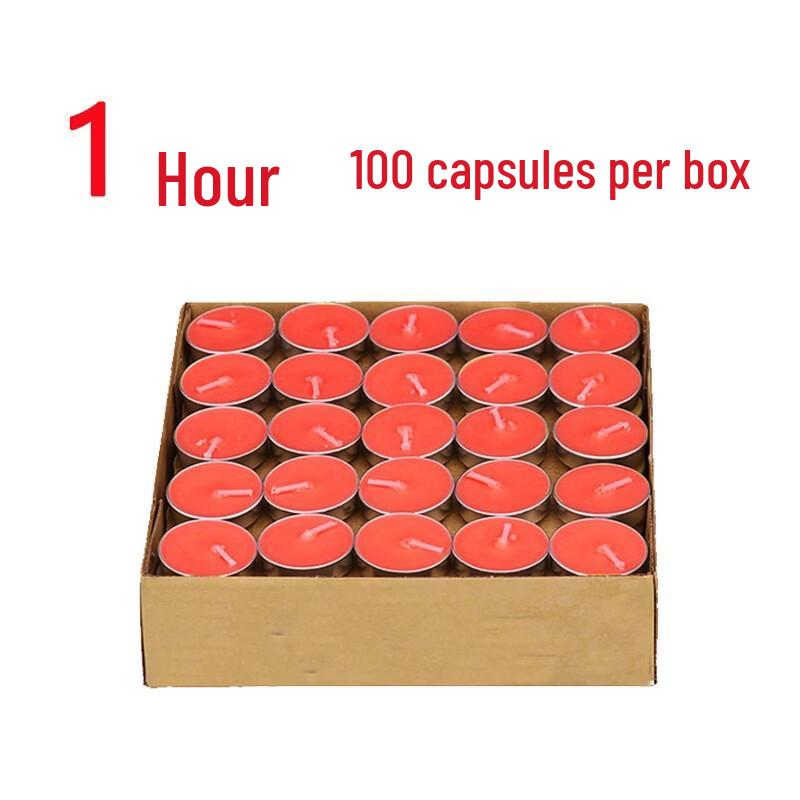 Hundun 8-Hour Yellow Aluminum Ghee Lamps, 16 Boxes