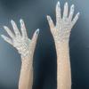 1pair Masquerades Meshes Gloves Ladies' Dress Gloves Luxurious Meshes Mittens for Photographic and Theme Parties