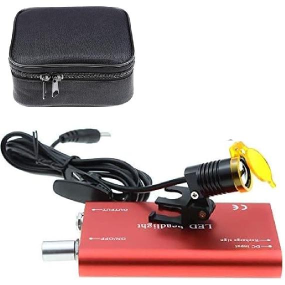 Lampă LED Portabilă 3W pentru Cap, Lampă Frontală LED 3W cu Prindere la Talie, Clip de Plastic, Filtru pentru Binoclu Medical de Mărire