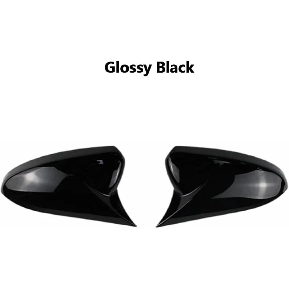 Carbon Fiber Pattern Bright Black Car Side Mirror Cover Rear View Mirror Housing Caps Fit for Chevy Cruze 2009-2014(Carbon Fiber Black)