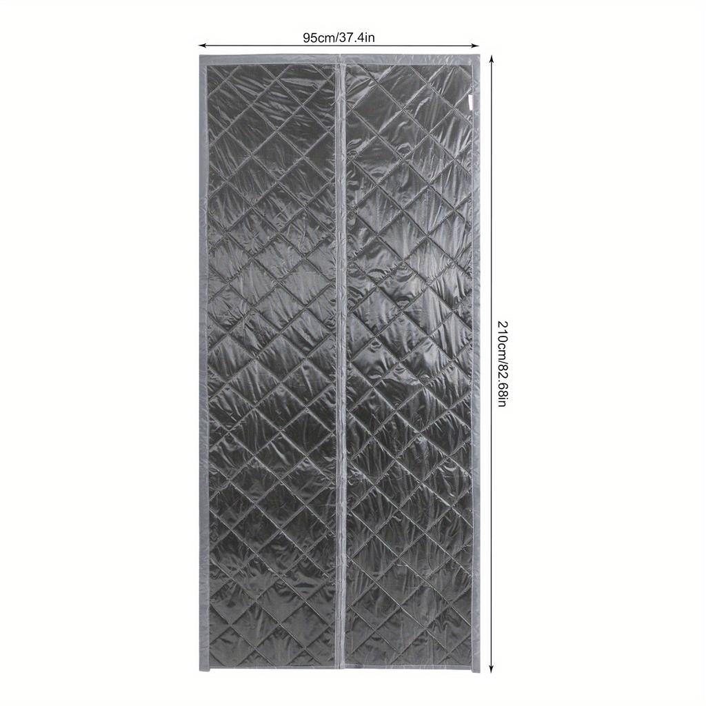 Magnetic Thermal Insulated Door Curtain – 37.4"x82.7" Self-Sealing Energy Saving Curtain for Home, Blocks Draft, Dust & Insects
