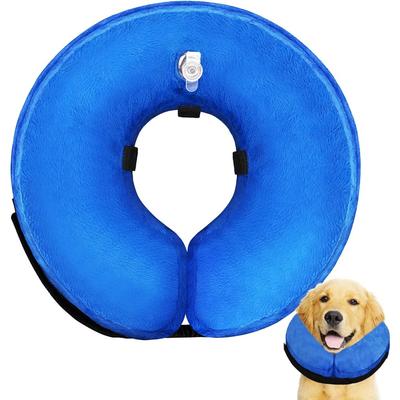 Dog Cone Collar for Small Medium Large Dogs After Surgery, Inflatable Doggie Neck Donut Collar Recovery ECollar, Soft Adjustable Dog Cones Alternative