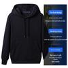 Men's Trendy Solid Color Velvet-Lined Hooded Sweater - Thick, Warm, Autumn/Winter Korean Style Pullover with Round Neck.