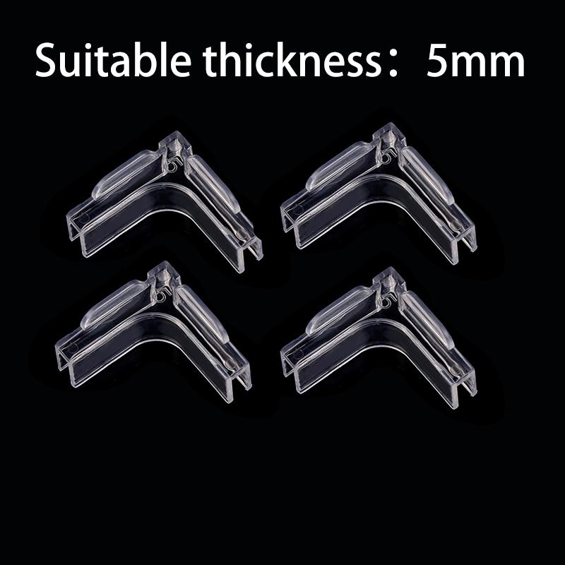4Pcs Acrylic Transparent Anti-Collision Fish Tank Corner Protector Adhesive Free Protective Cover Aquarium Accessories