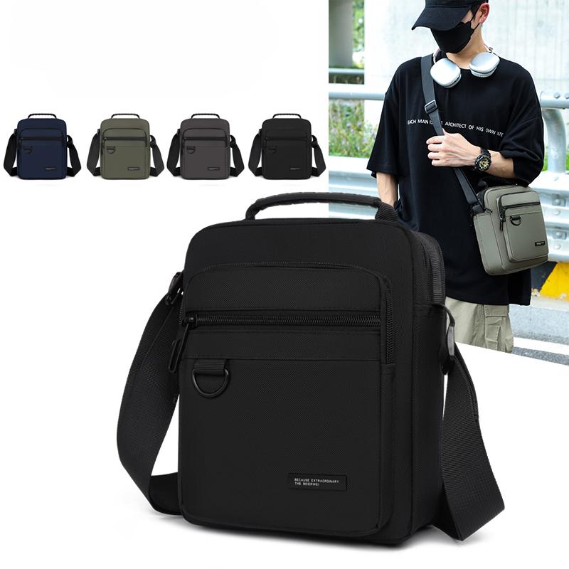 Men's Waterproof Shoulder Bag - Large Capacity Business/Leisure Crossbody with Multi-Layer Pockets