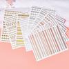 Egyptian Alien Text Full Sticker Geometric Shape Manicure 3D Rose Gold Silver Nail Diy Manicure Sticker
