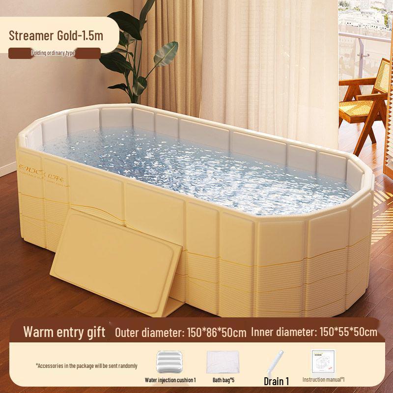 Foldable Full Body Soak Tub for Adults – Double Person Bath & Shower Bathtub