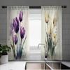 2 Panel Tulip Flower Print Curtain Flamingo Curtain Sunflower Curtain for Bedroom Living Room Kitchen Blinds Window  cortinas