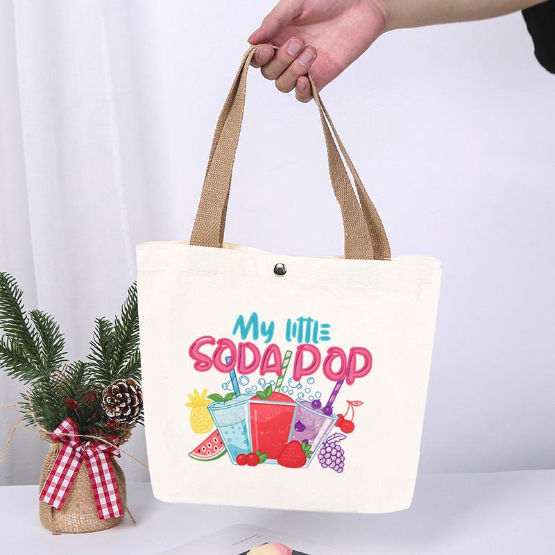 K-Pop Anime Cartoon Printed Student Large Capacity Portable Shoulder Bag Fashion Casual Canvas Bag