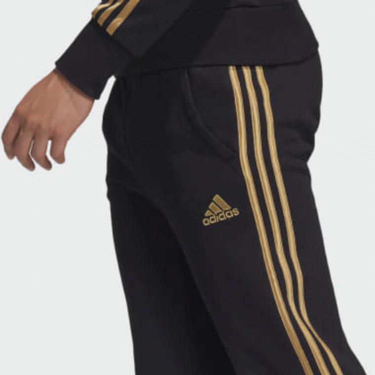 Adidas Real Madrid Vintage Sports Side Stripe Casual Soft Comfortable Knitted Sweatpants Men Bottoms Black DX7865