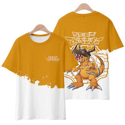Anime Digimon Adventure 3D Print T-Shirts Summer Men Women Casual Fashion Oversized Short Sleeve T Shirt Male Tees Tops Clothing
