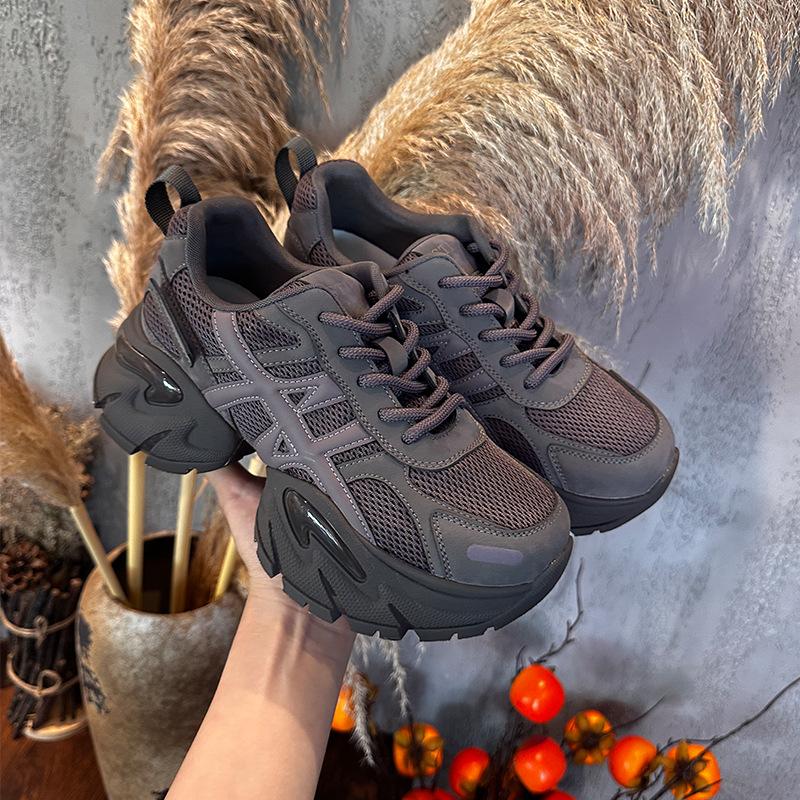 New Retro Splicing Dad Shoes Women's Autumn Platform Muffin Sneakers Women's Casual Versatile Shoes Children
