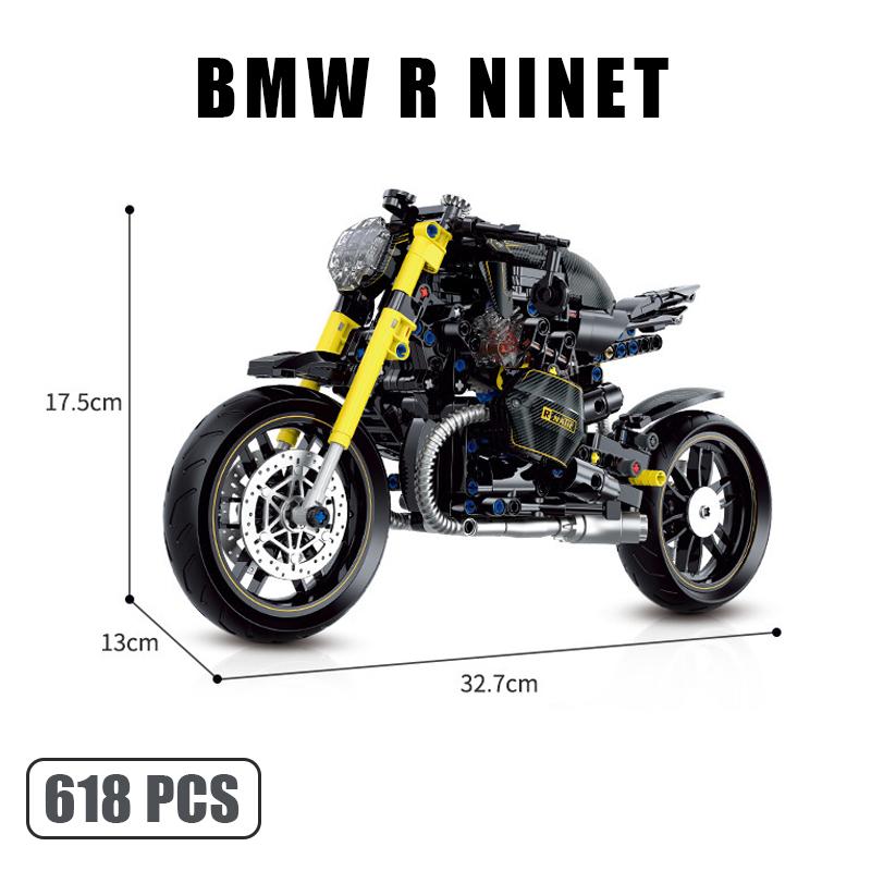 Technical Motorcycle Building Blocks Bricks Harleys Motorbike Locomotive Road Racer Toy for Kid Christmas New Year Gift