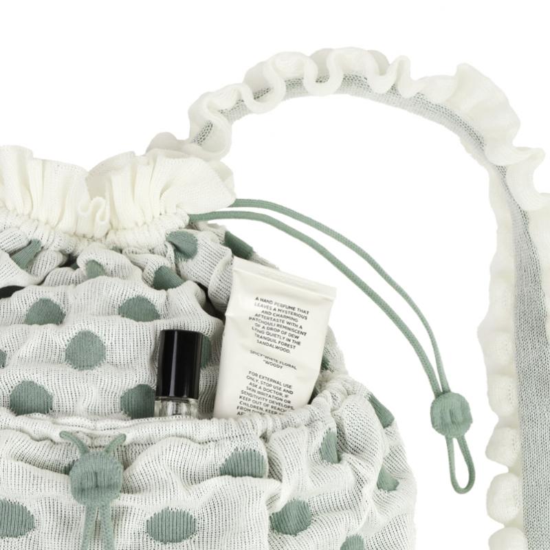 Pleatsmama Ivory Polka Dot Backpack