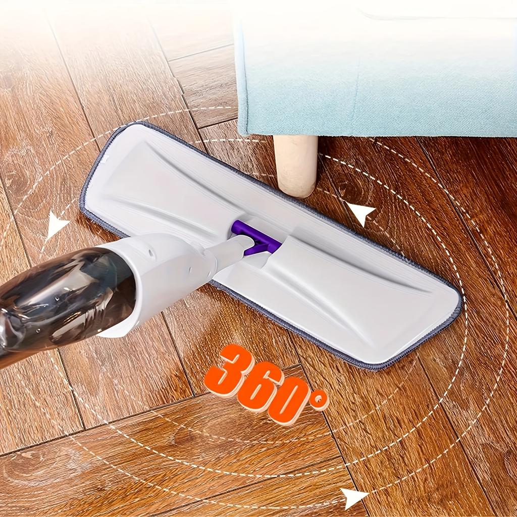 1 Set Spray Mop for Office Cleaning, Professional Commercial Floor Cleaner with 6 Reusable Pads, Efficient 360- Flexible Mop