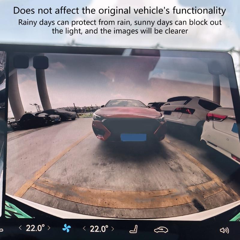 Night View Enhanced Auto Rear View Camera Guard Rainproof Trim ABS Construction Fog Resistance Rain Cover