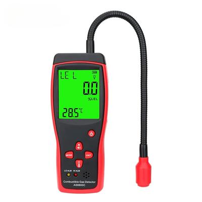 Portable Gas Leak Detector 0-10000PPM Sound & Light Alarm Combustible Flammable Natural Methane Gas Detector