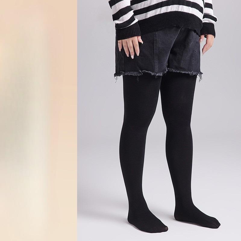 Women's Bare Leg Effect Plus Size Pantyhose Non-Slip Drop-Free One-Piece Stockings for Spring Autumn Winter