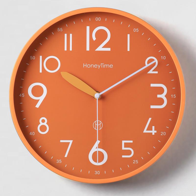 

2025New 10/12 inch Nordic Simple Wall Clock Living Room Home Decoration Silent Fashion Hanging Watch Modern Creative QuartzClock 10 inch оранжевый