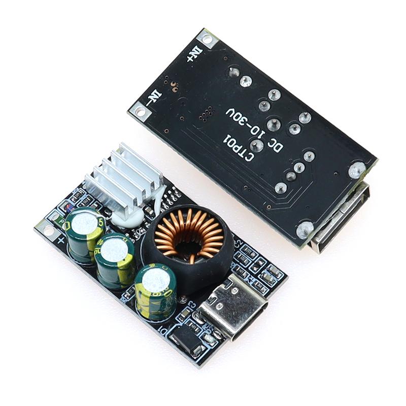 QC3.0 Apple Huawei MTK Samsung DIY Fast Charger DC 5-32V 24W Step-down Module for Emergency Charging of Mobile Phone