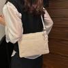 Canvas Clutch Bag Women's New Simple Trend Casual Fashion Solid Color Shoulder Crossbody Small Square Bag Women