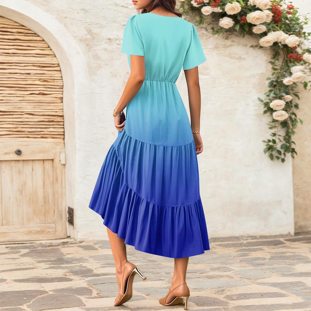 Women's Flowy Dresses Women's Summer Dresses Casual Short Sleeve Maxi Dresses Formal Maxi Dresses