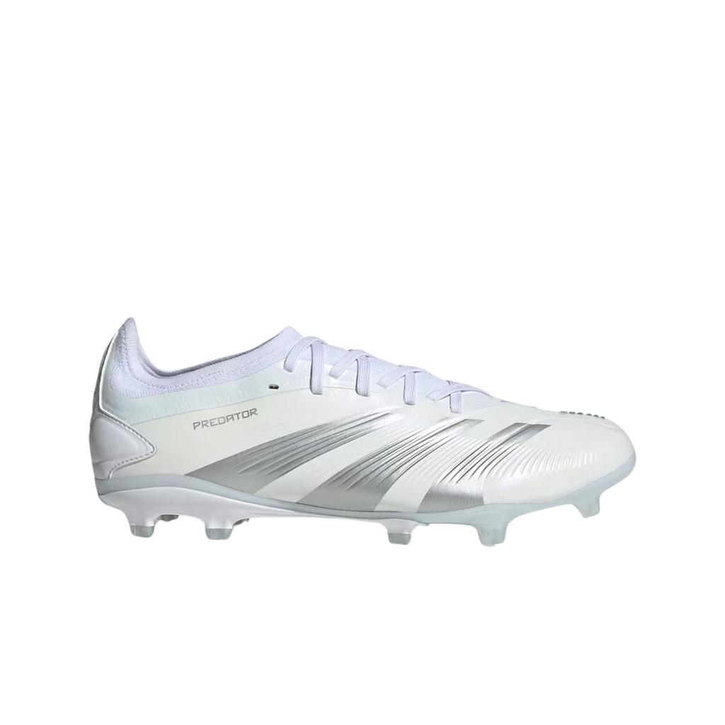 Adidas Predator 24 Pro Firm Ground Cleats Cloud White Silver Metallic