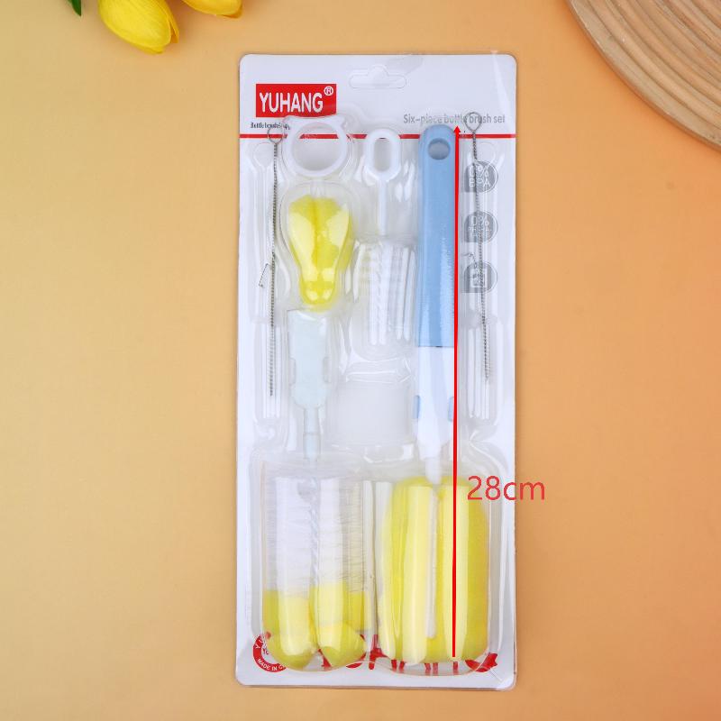 3/4/5/6Pcs Baby Bottle Cleaning Brush Set Handheld Soft Head Sponge Brush For Cleaning Kid Bowls Cups Coffee Mugs Home Cleaner