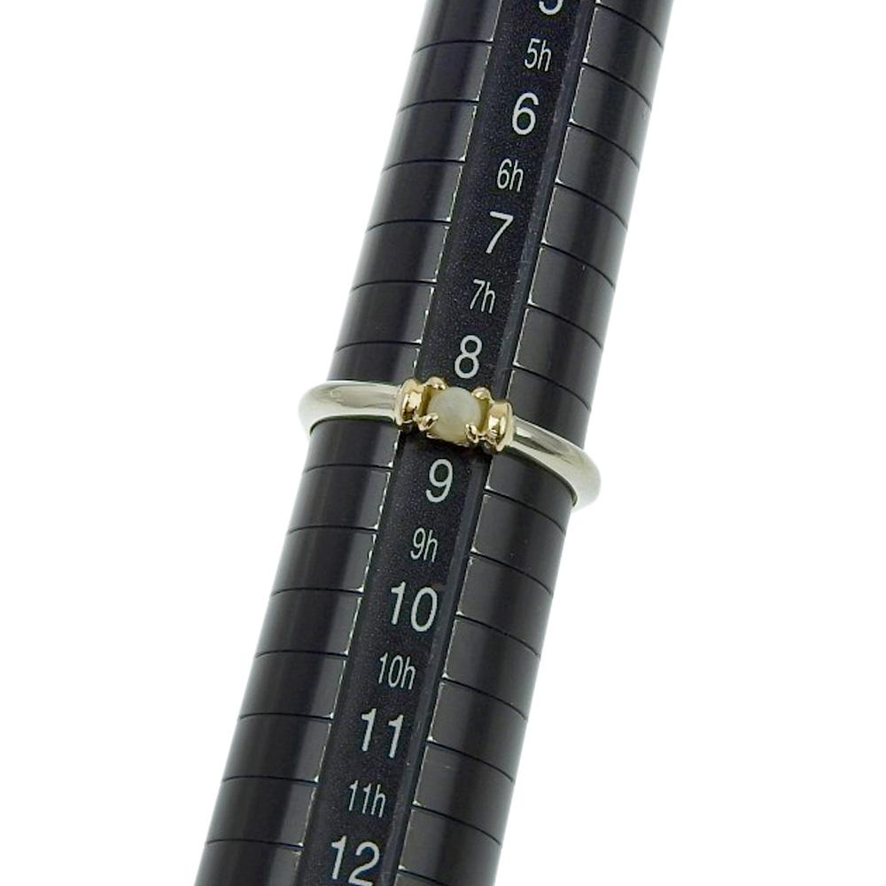 4℃ Ring K10 yellow gold/Silver #4.7(US Size) 1.4g Women Used