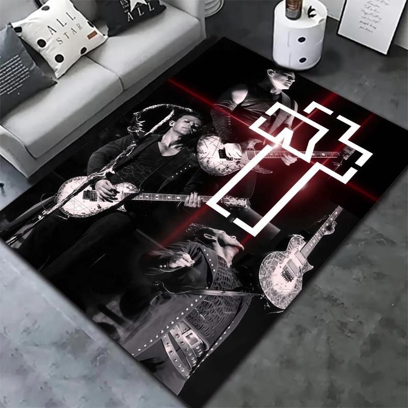 Rammstein Carpet Rug for Living Room Bedroom Home Sofa Decoration,Kids play Nonslip Floor Mat
