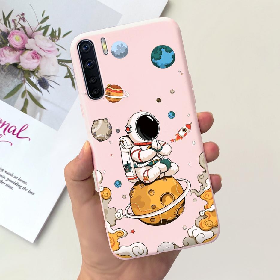 Für Oppo A91 Hülle Oppo Reno3 CPH2043 Niedliche Astronauten Cartoon Hülle Weiche TPU Handyhülle Für Oppo F15 Reno 3 OppoA91 Fundas Bumper