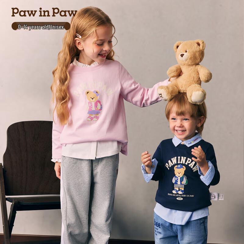 PawinPaw Kids Cartoon Bear Long Sleeve T-Shirt 120