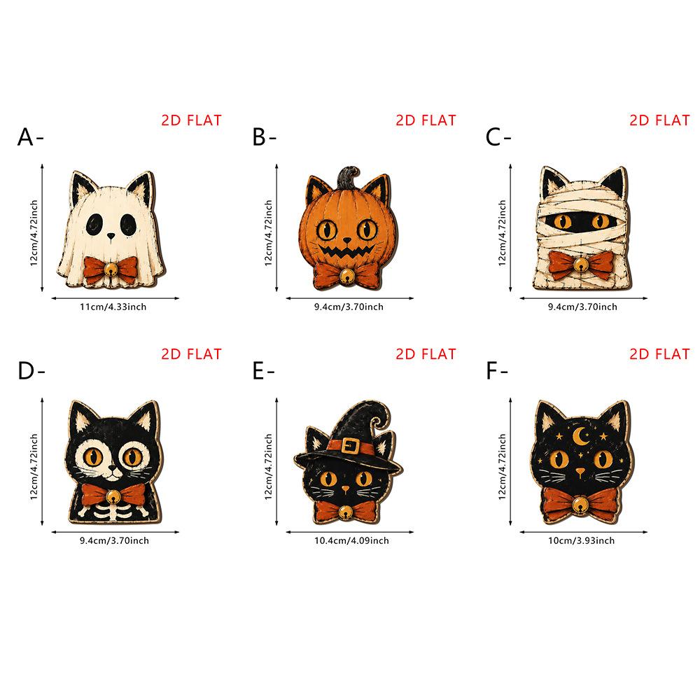 Halloween Wooden Ornaments, Halloween Party Night Scene Atmosphere, Home Gifts, Decorative Items, Handicrafts
