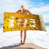 Es ist Zeit Bier Strandtuch, Gemustertes Sonnenschutz Winddicht Saugfähige Mikrofaserdecke Für Pool Camping Reisen Spaß
