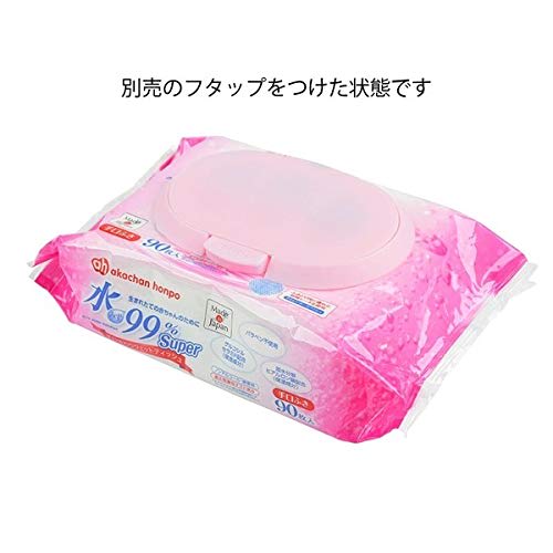 Akachan Honpo Baby Honpo 99% Water Super Wet Hand Wash, 90 Sheets X 12 Packs