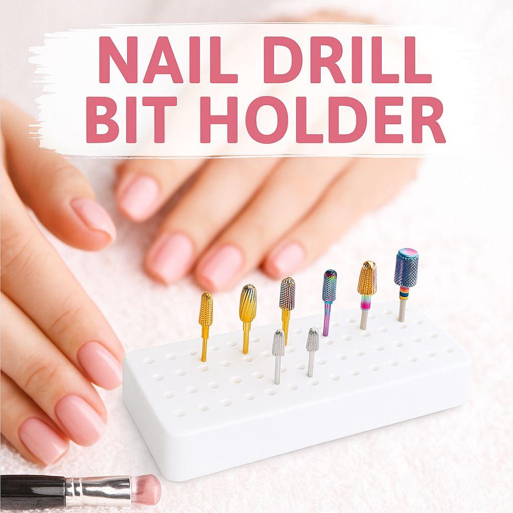 80Holes 12Holes Nail Tools Display Stand Nail Polishing Head Container Box  Nail Technician Tools